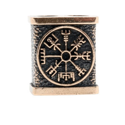 Бусина прямоугольная "Рунический компас, Вегвизир" 23542