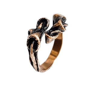 Кольцо с грибами разъёмное (18.5-21) 22444